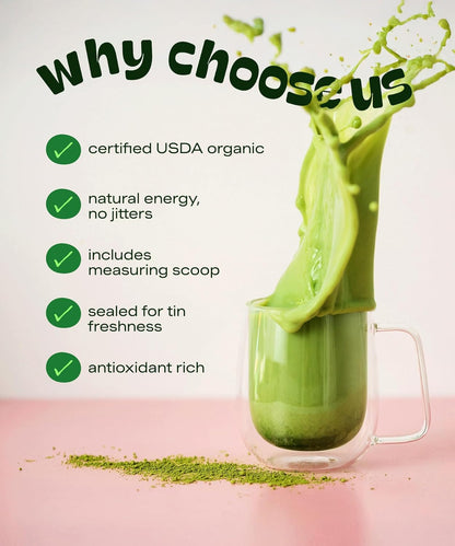 Matcha DNA Pure Matcha Green Tea Powder - Wellness Lifestyle Pantry Staple for Daily Matcha Latte & Calm Focus