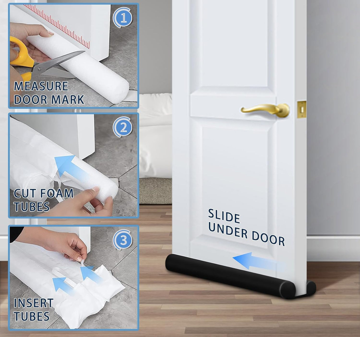 MAXTID Door Draft Stopper 36 Inch – Decorative Door Gap Filler That Complements Cozy Bedrooms and Living Room Corners