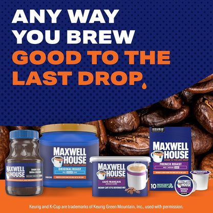 Maxwell House Instant French Vanilla Cafe Beverage Mix – Less-Is-More Coffee for the Minimalist Home, No Pods No Equipment