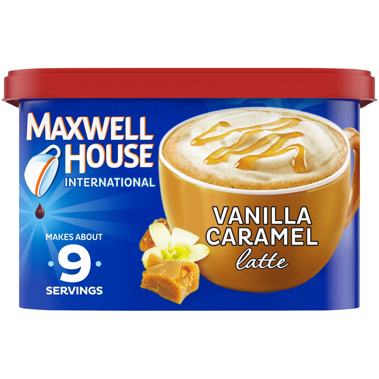 Maxwell House International Instant Coffee – Soothing Flavored Coffee for Self-Care Ritual, Hazelnut Cafe, 9 oz