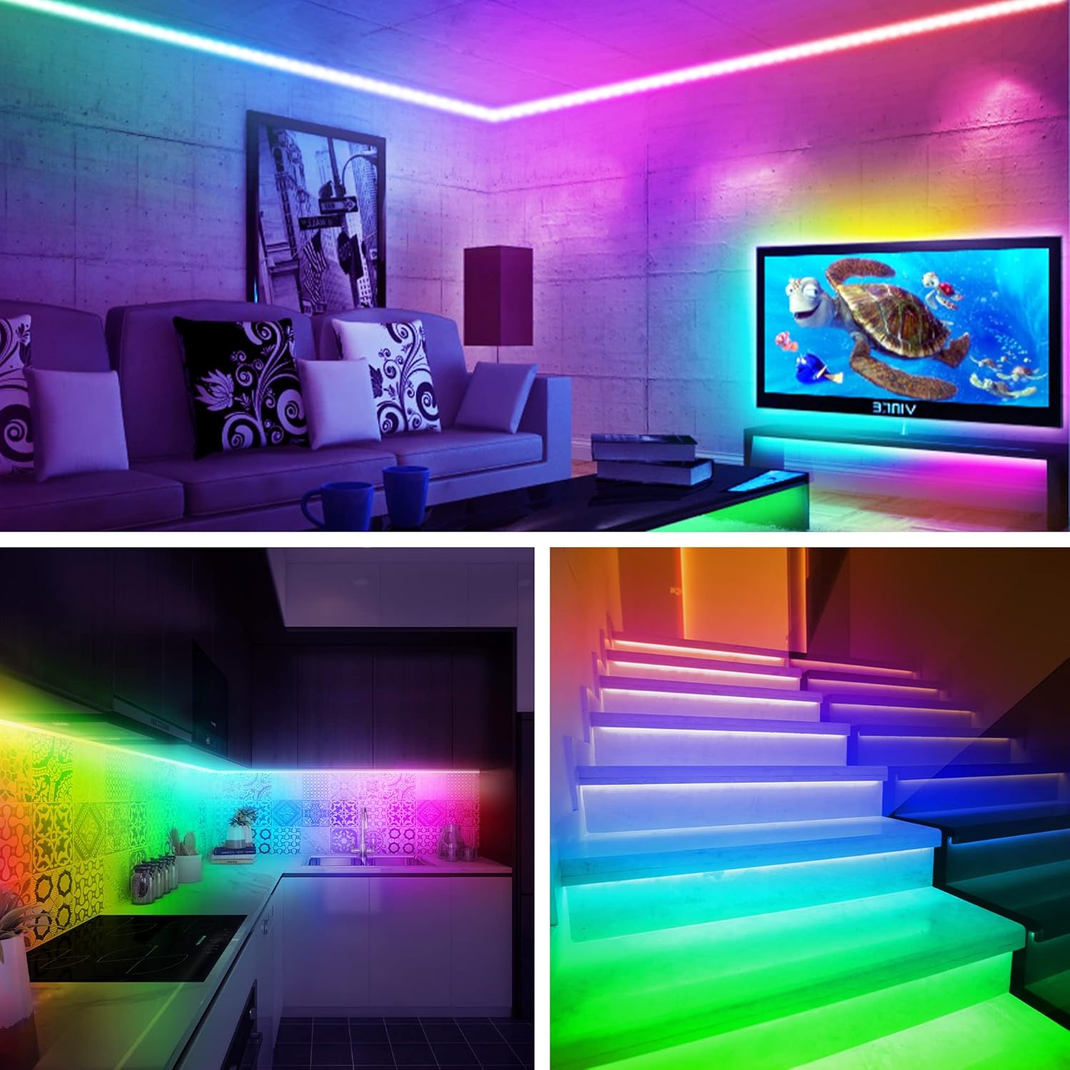 maylit ICRGB USB TV Backlight Kit – Nursery-Friendly Ambient Glow for Family Movie Nights
