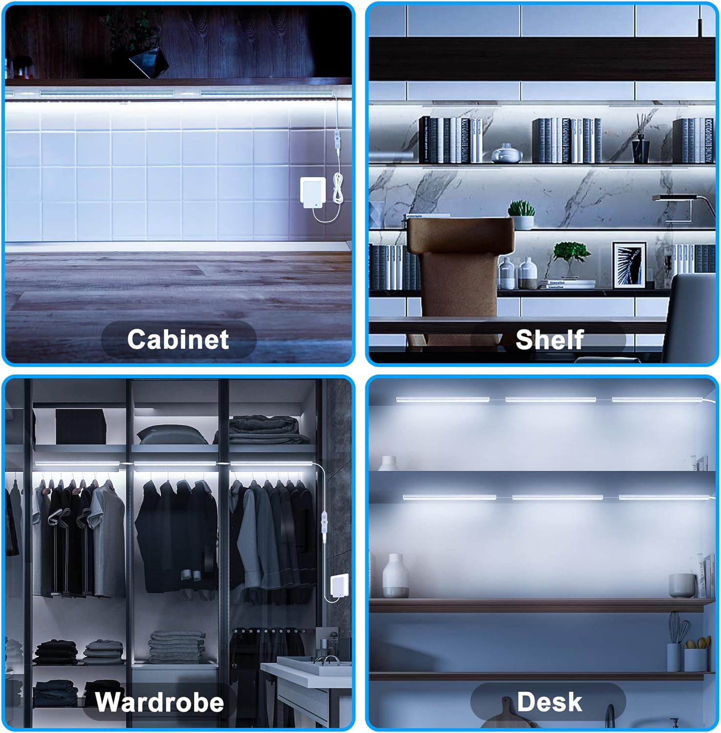 Maylit Touch Dimmer Under Counter Lighting – Single Bar Minimalist Accent for Neutral Home Aesthetic and Restrained Modern Interiors