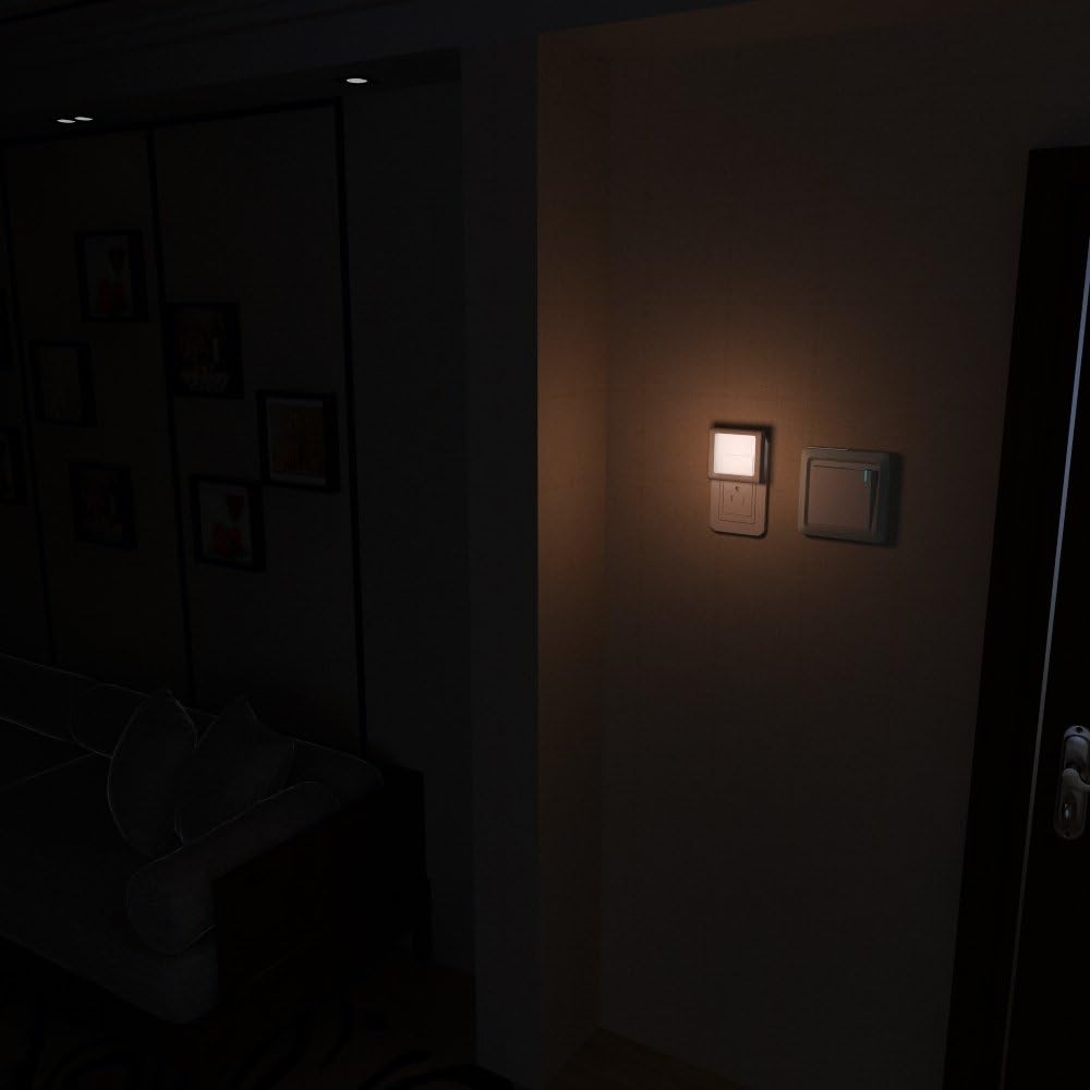 MAZ-TEK Warm White Night Light Set – Holiday Gift for Parents and Elderly Loved Ones, 4 Pack