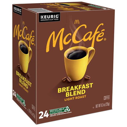 McCafe Breakfast Blend Light Roast Coffee, Effortless One-Touch Brewing for Intentional Minimalist Kitchen, 96 Count