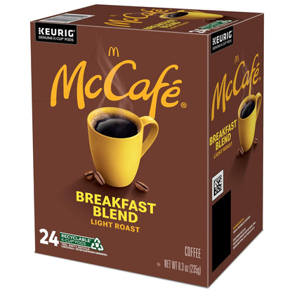 McCafe Breakfast Blend Light Roast Coffee, Effortless One-Touch Brewing for Intentional Minimalist Kitchen, 96 Count