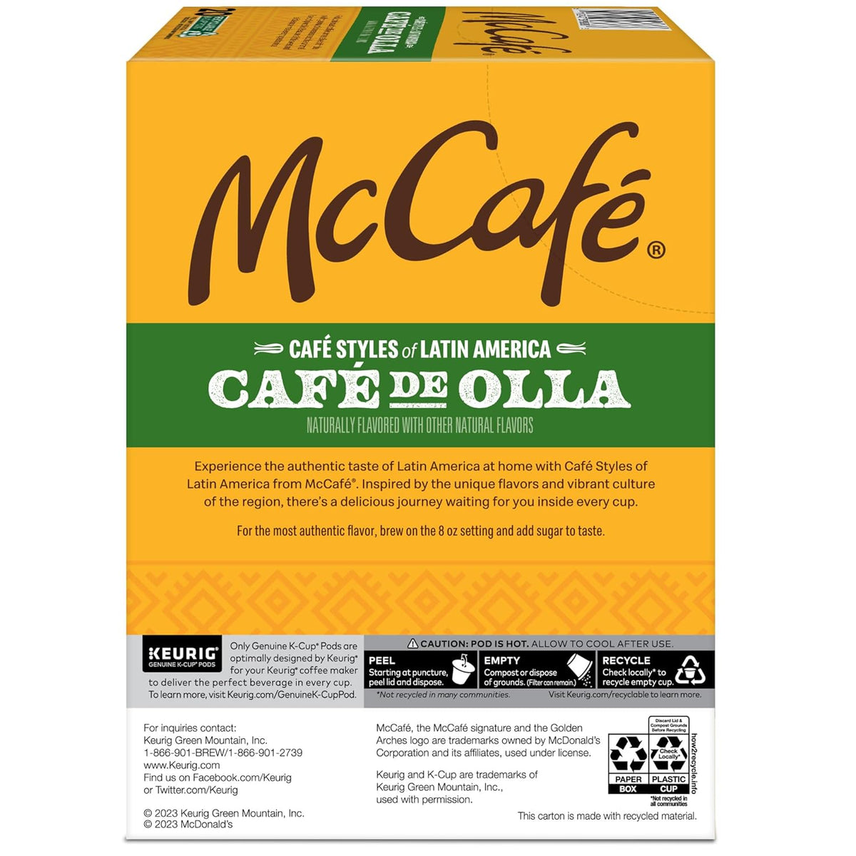 McCafe Cafe de Olla Keurig Pods – Personal Cubicle Brew for Busy Professionals, 20-Count Box