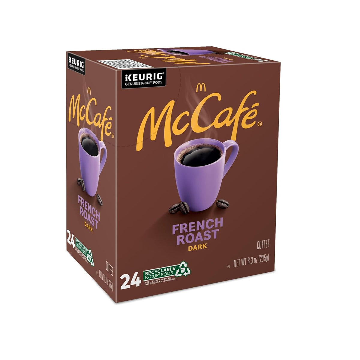 McCafe French Roast K-Cup Pods for Streamlined Coffee Station, Single-Serve Dark Roast Coffee for Effortless Brewing
