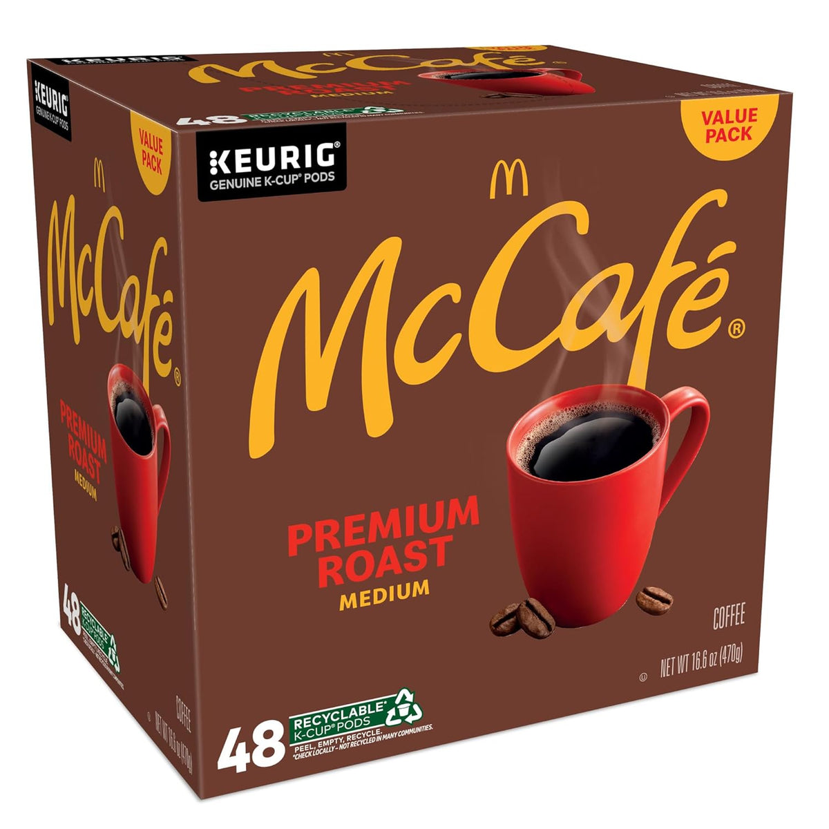 McCafé Medium Roast K-Cup Coffee – Apartment Kitchen Starter Pack, 48 Count Single Serve Pods for Daily Home Brewing