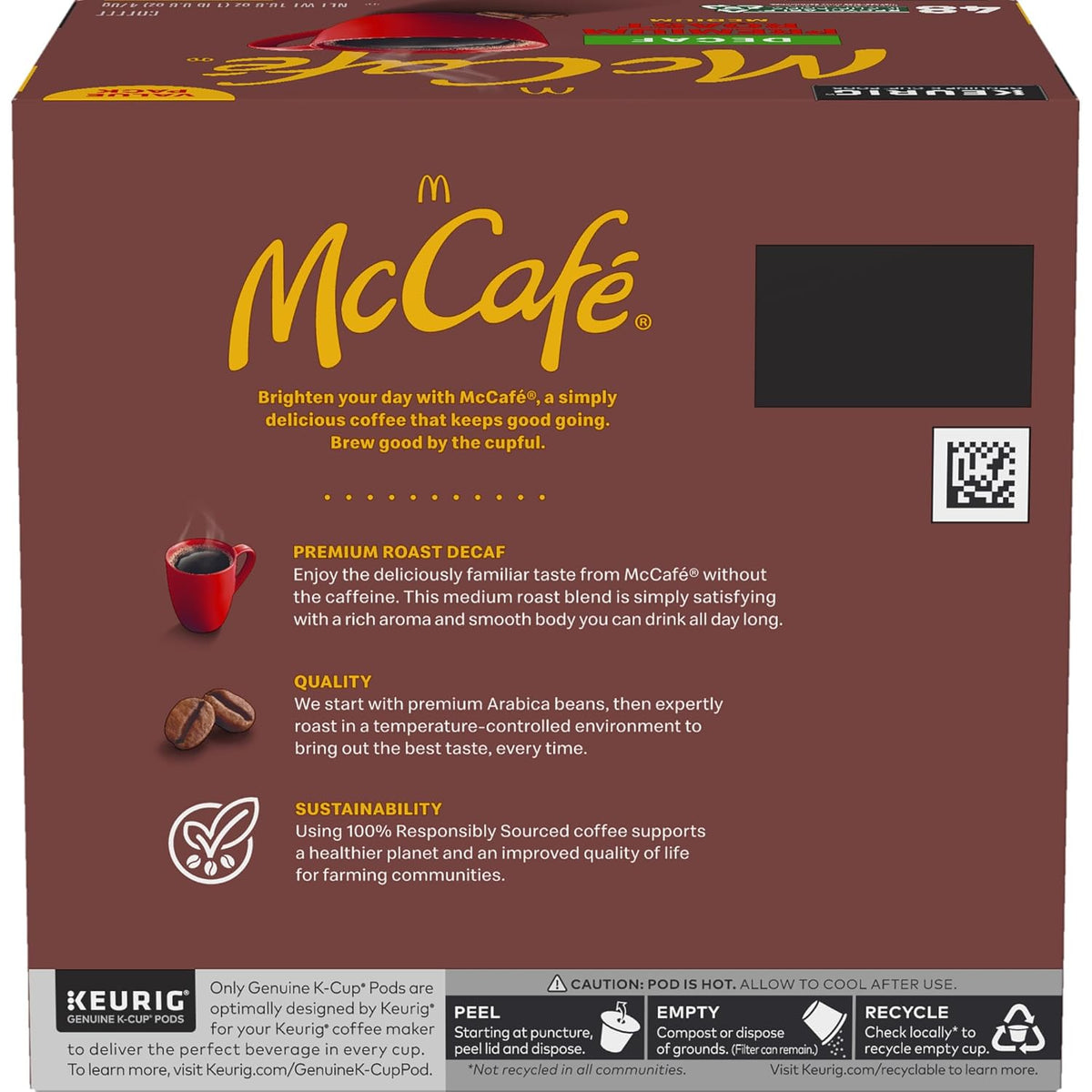 McCafe Premium Decaf Coffee K-Cups – Soothing After-Dinner Brew for Wellness-Focused Seniors, 32 Count Medium Roast