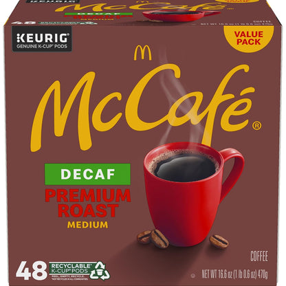 McCafe Premium Decaf Coffee K-Cups – Soothing After-Dinner Brew for Wellness-Focused Seniors, 32 Count Medium Roast