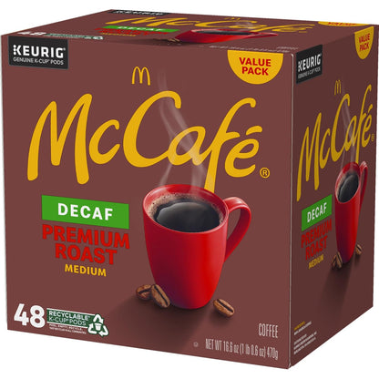 McCafe Premium Decaf Coffee K-Cups – Soothing After-Dinner Brew for Wellness-Focused Seniors, 32 Count Medium Roast