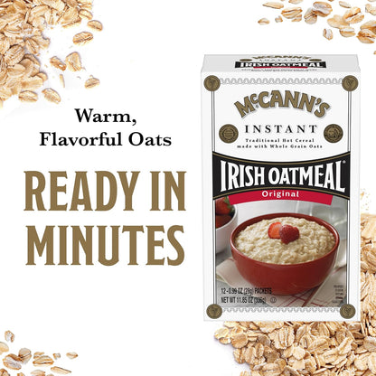 McCann's Instant Irish Oatmeal — Low-Fat Family Breakfast Staple, 3g Protein Per Bowl