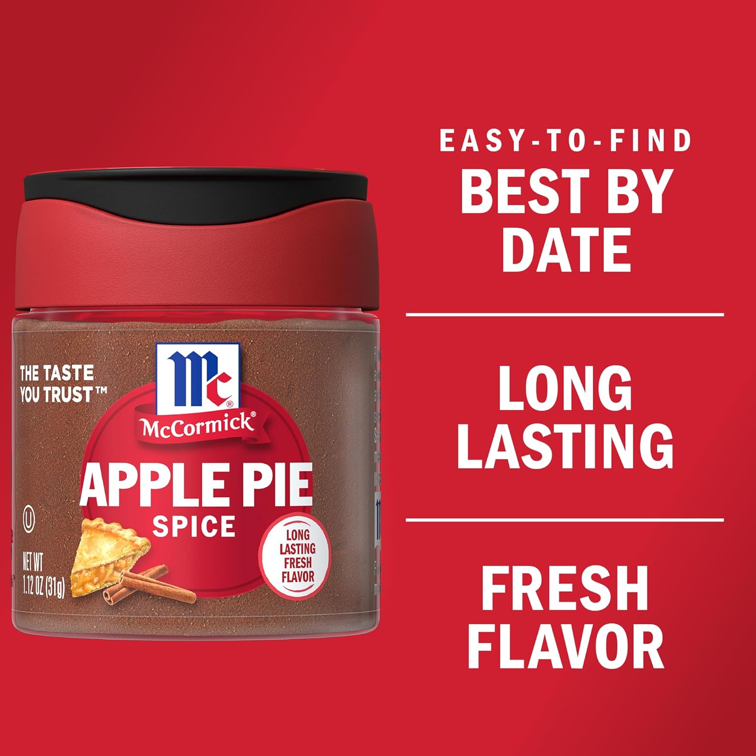 McCormick Apple Pie Spice 1.12 oz – Pre-Measured Spice Mix for Quick Weekday Baking