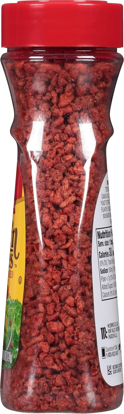 McCormick Bac'n Pieces Bacon Flavored Bits for Guilt-Free Vegetarian Weeknight Dinners, 4.4 oz