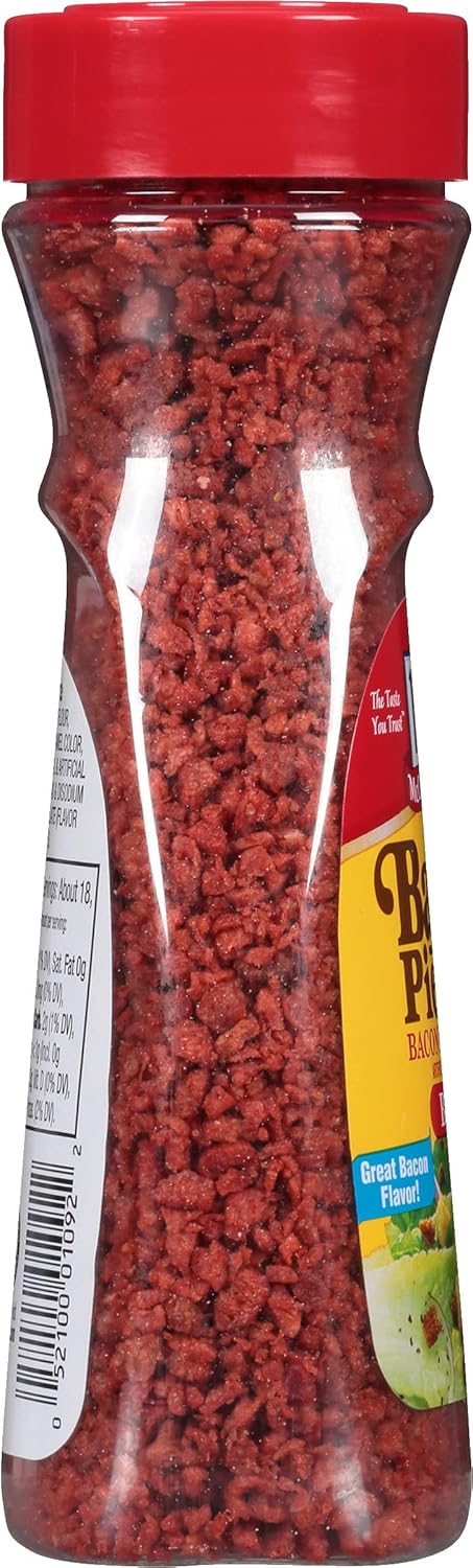 McCormick Bac'n Pieces Bacon Flavored Bits for Guilt-Free Vegetarian Weeknight Dinners, 4.4 oz