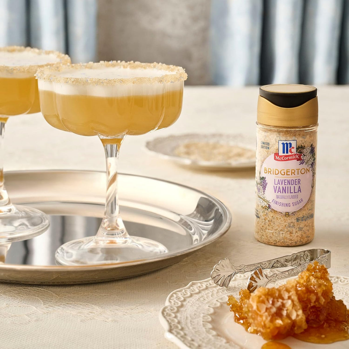 McCormick Bridgerton Finishing Sugar – Romantic Valentine's Day Gift for Period Drama Fans, Floral Vanilla Baking Garnish