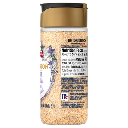 McCormick Bridgerton Finishing Sugar – Romantic Valentine's Day Gift for Period Drama Fans, Floral Vanilla Baking Garnish
