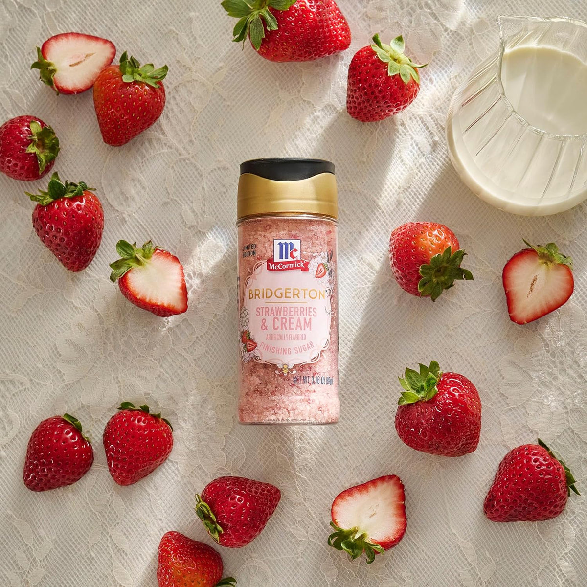 McCormick Bridgerton Finishing Sugar – Valentine's Day Gift for Her, Co-Branded Netflix Collectible for Sweet Cocktails and Cakes