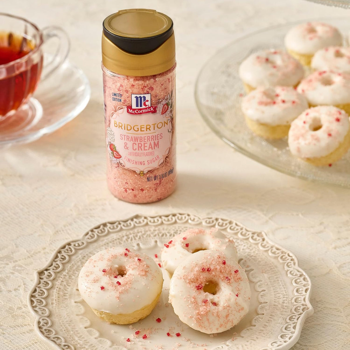 McCormick Bridgerton Finishing Sugar – Valentine's Day Gift for Her, Co-Branded Netflix Collectible for Sweet Cocktails and Cakes
