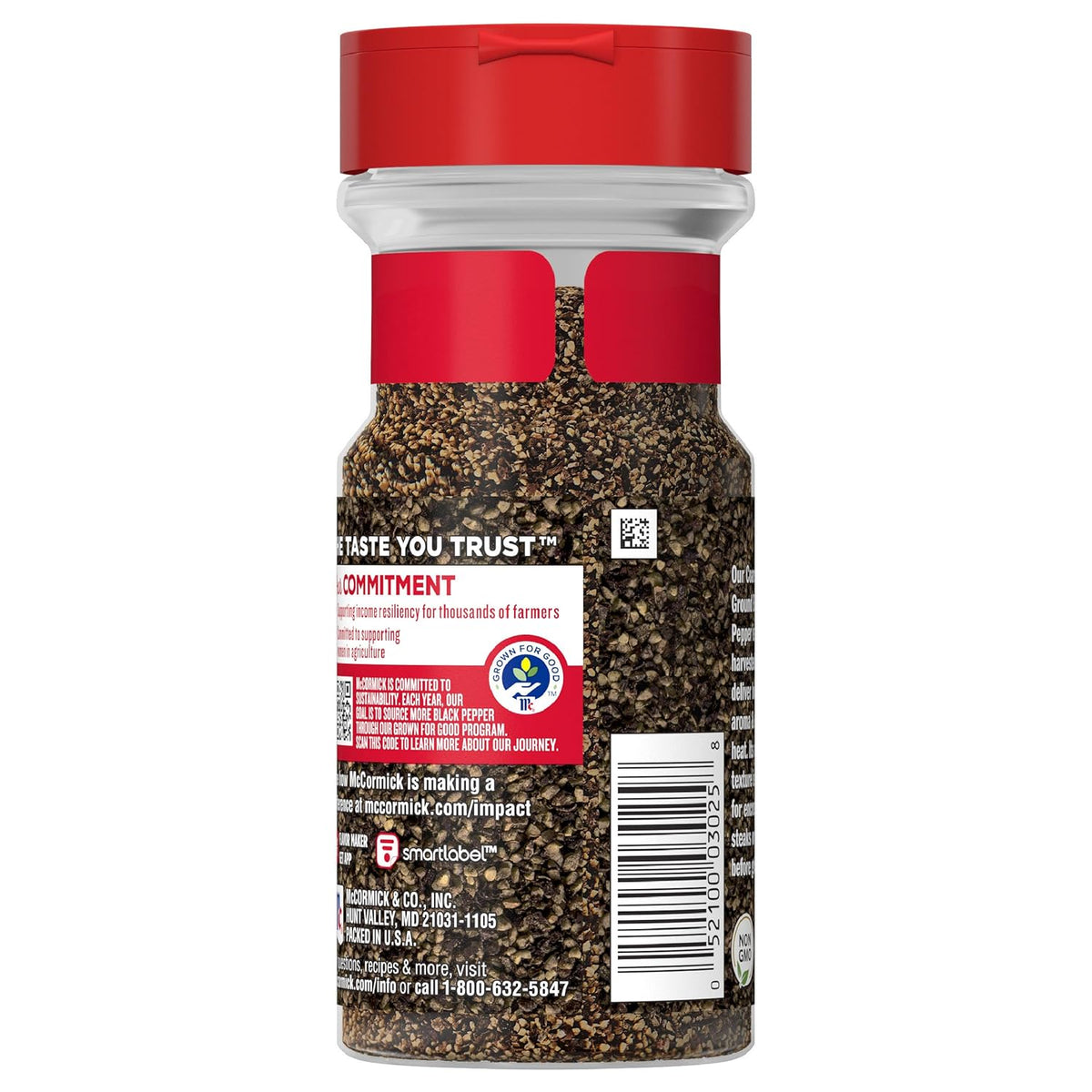 McCormick Coarse Ground Black Pepper – Non-GMO Gluten-Free Pantry Staple for Clean-Eating Meal Prep
