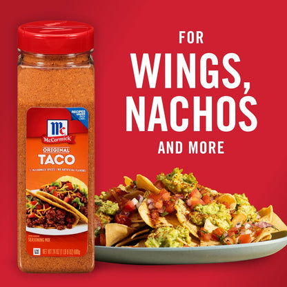 McCormick Culinary Taco Seasoning Mix 24 oz – No MSG Added Taco Seasoning for Streamlined Kitchen Workflow and Recipe Standardization