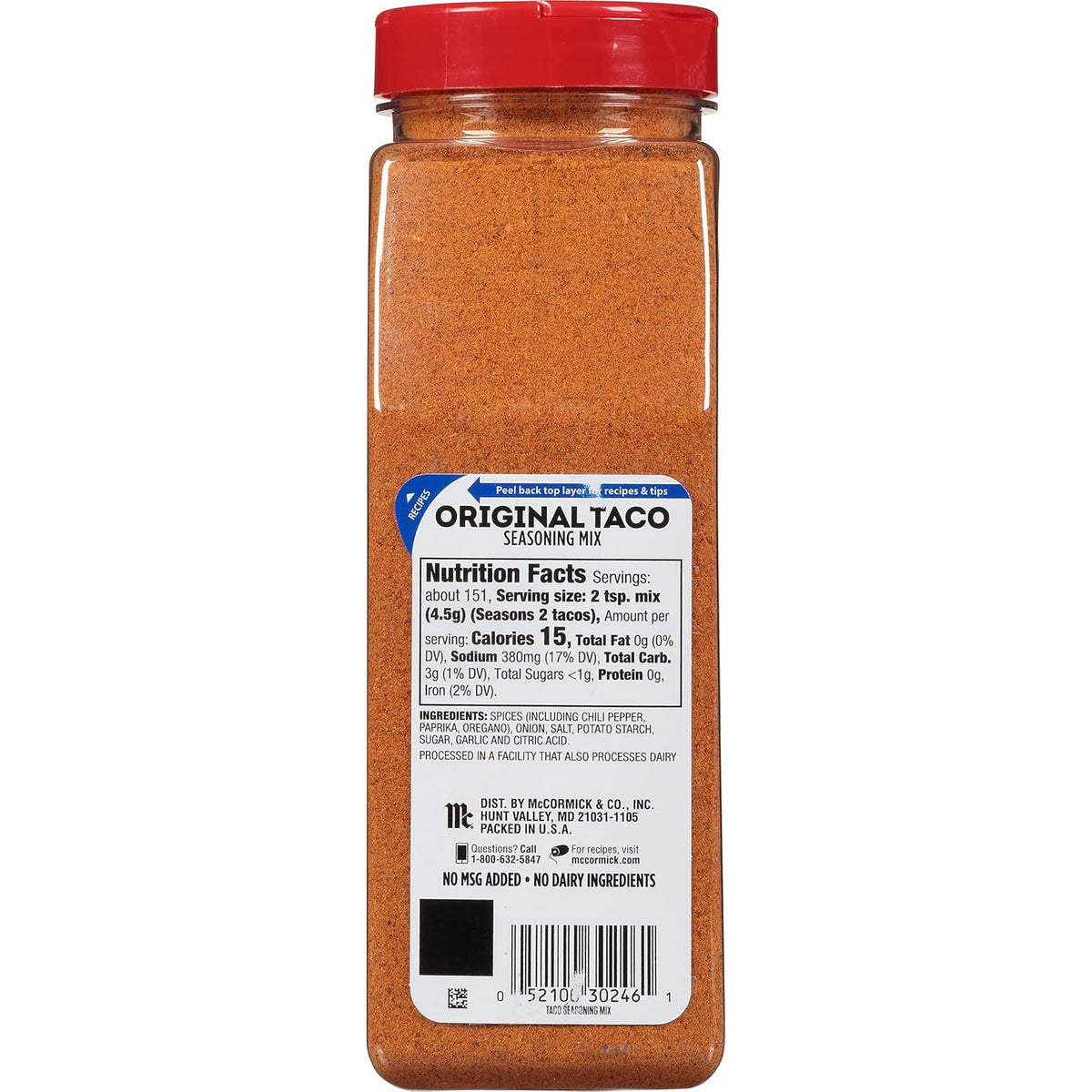 McCormick Culinary Taco Seasoning Mix 24 oz – No MSG Added Taco Seasoning for Streamlined Kitchen Workflow and Recipe Standardization