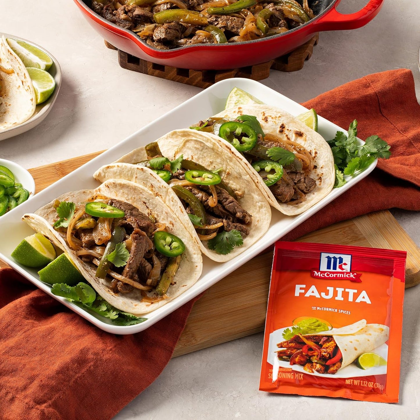 McCormick Fajita Seasoning Mix – Mild Spiced Dinner Helper for Busy Parents Cooking Chicken and Cheese Quesadillas