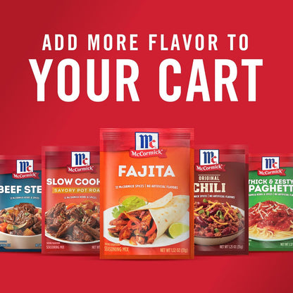 McCormick Fajita Seasoning Mix – Mild Spiced Dinner Helper for Busy Parents Cooking Chicken and Cheese Quesadillas