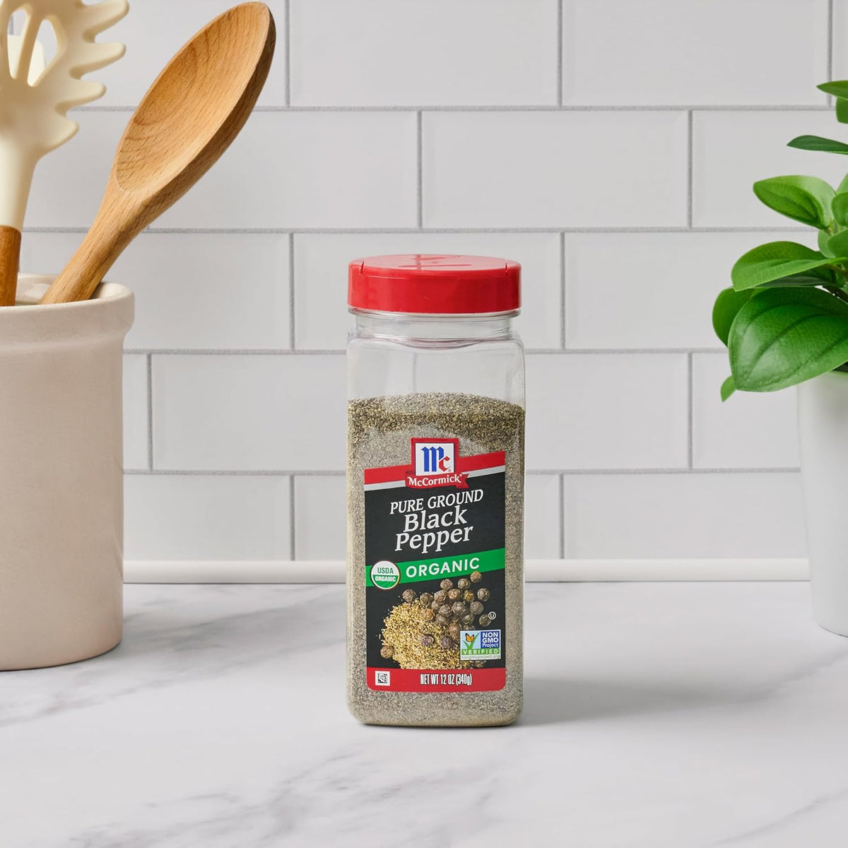 McCormick Finely Ground Organic Pepper – Birthday Gift for Mom Who Loves Clean Cooking, 12 oz