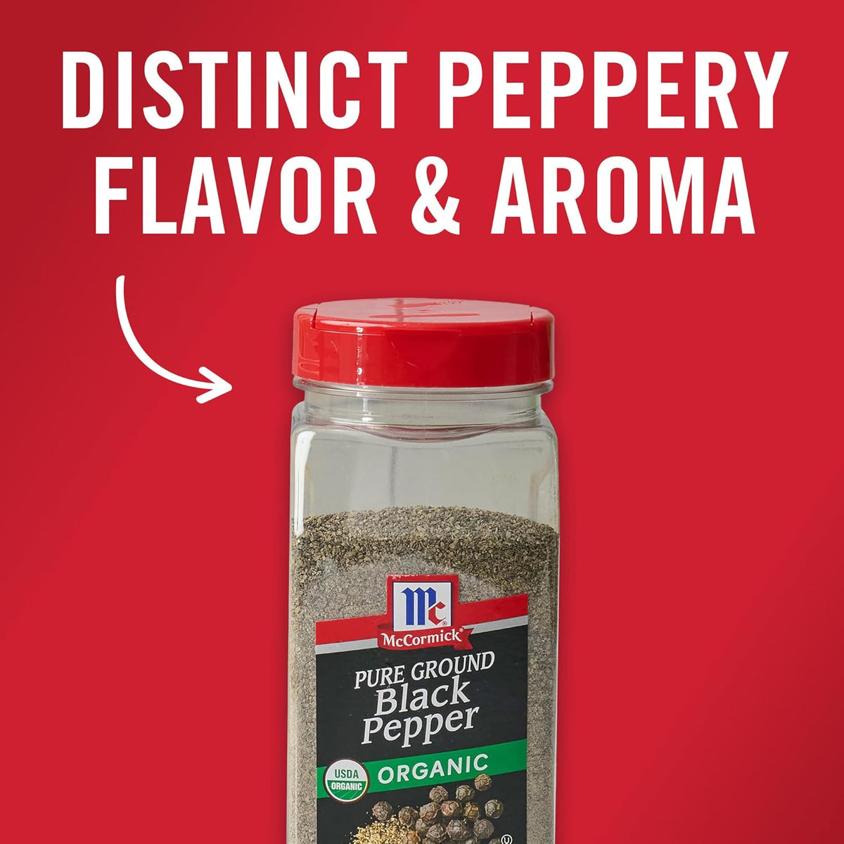 McCormick Finely Ground Organic Pepper – Birthday Gift for Mom Who Loves Clean Cooking, 12 oz