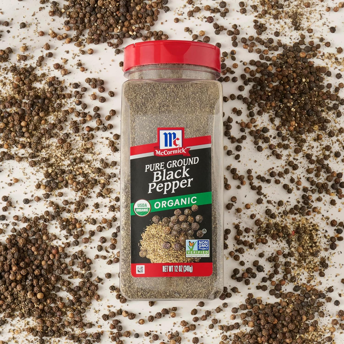 McCormick Finely Ground Organic Pepper – Birthday Gift for Mom Who Loves Clean Cooking, 12 oz