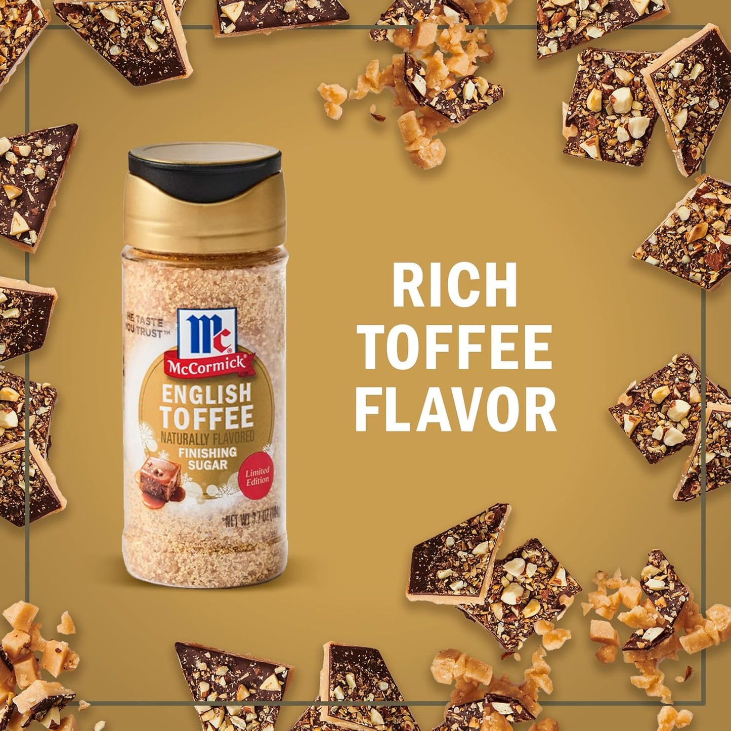 McCormick Finishing Sugar – Holiday Dessert Table Decor, Visual Finishing Touch for Cakes and Glasses