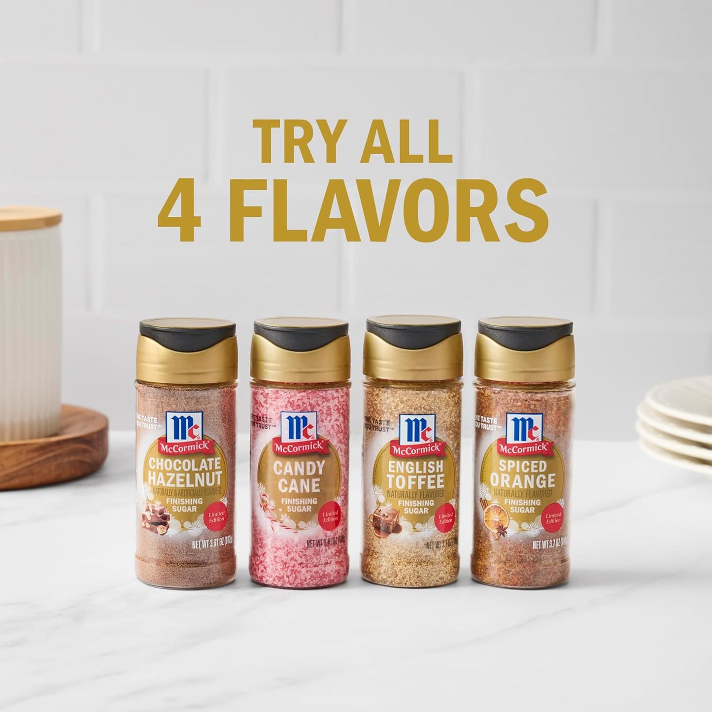 McCormick Finishing Sugar – Holiday Dessert Table Decor, Visual Finishing Touch for Cakes and Glasses