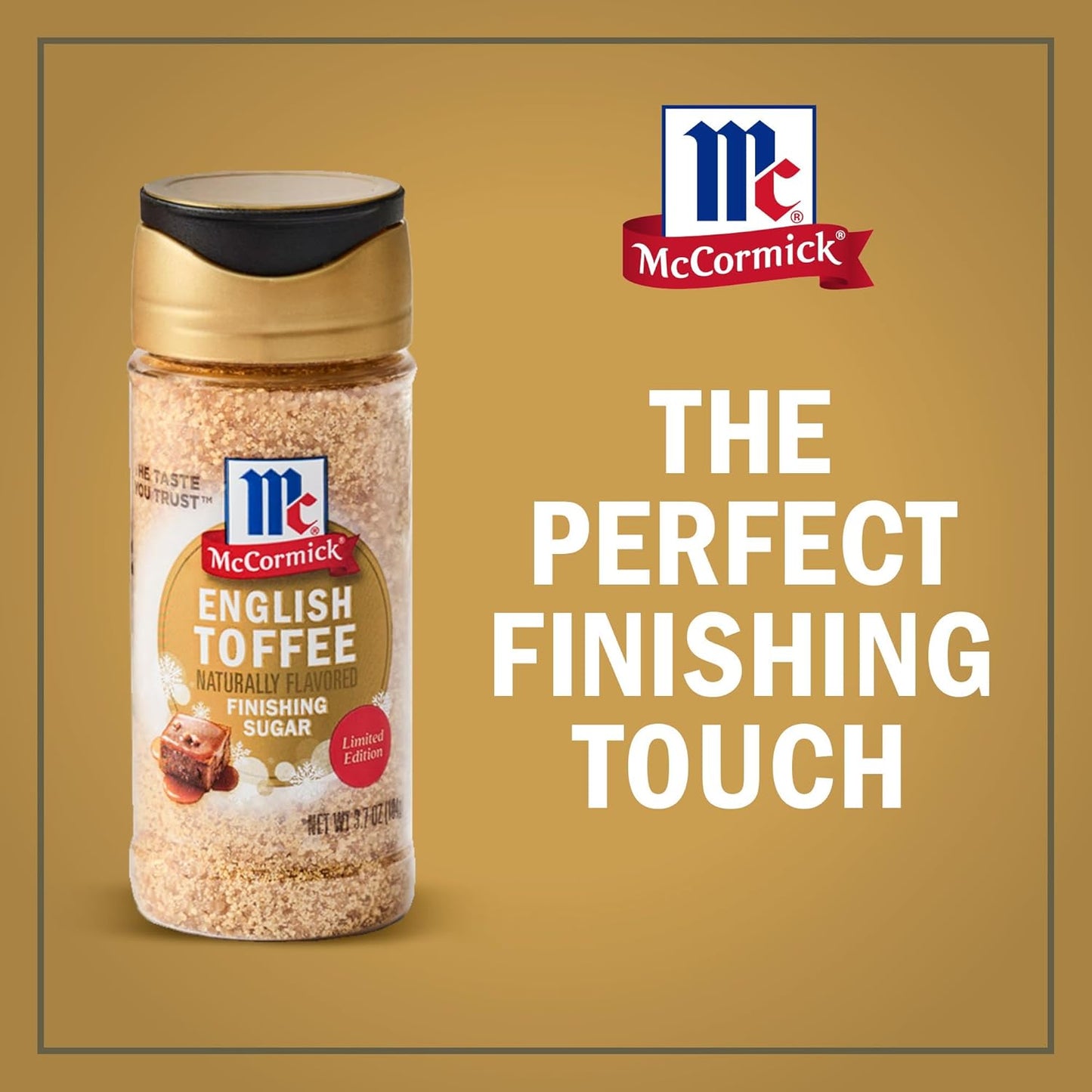 McCormick Finishing Sugar – Holiday Dessert Table Decor, Visual Finishing Touch for Cakes and Glasses