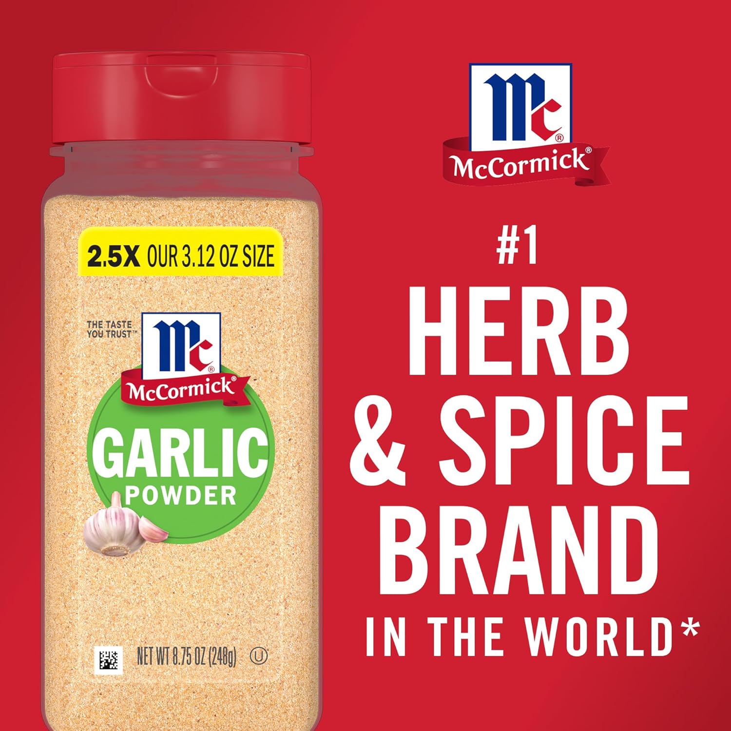 McCormick Garlic Powder – Fine-Texture Seasoning for Speedy Recipe Execution, 8.75 oz