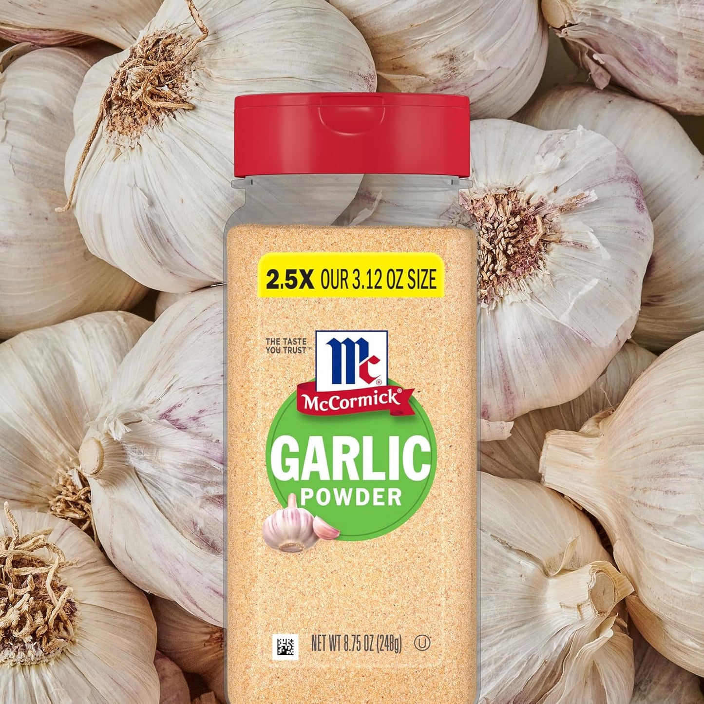 McCormick Garlic Powder – Fine-Texture Seasoning for Speedy Recipe Execution, 8.75 oz