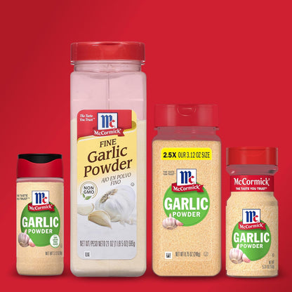 McCormick Garlic Powder – Fine-Texture Seasoning for Speedy Recipe Execution, 8.75 oz
