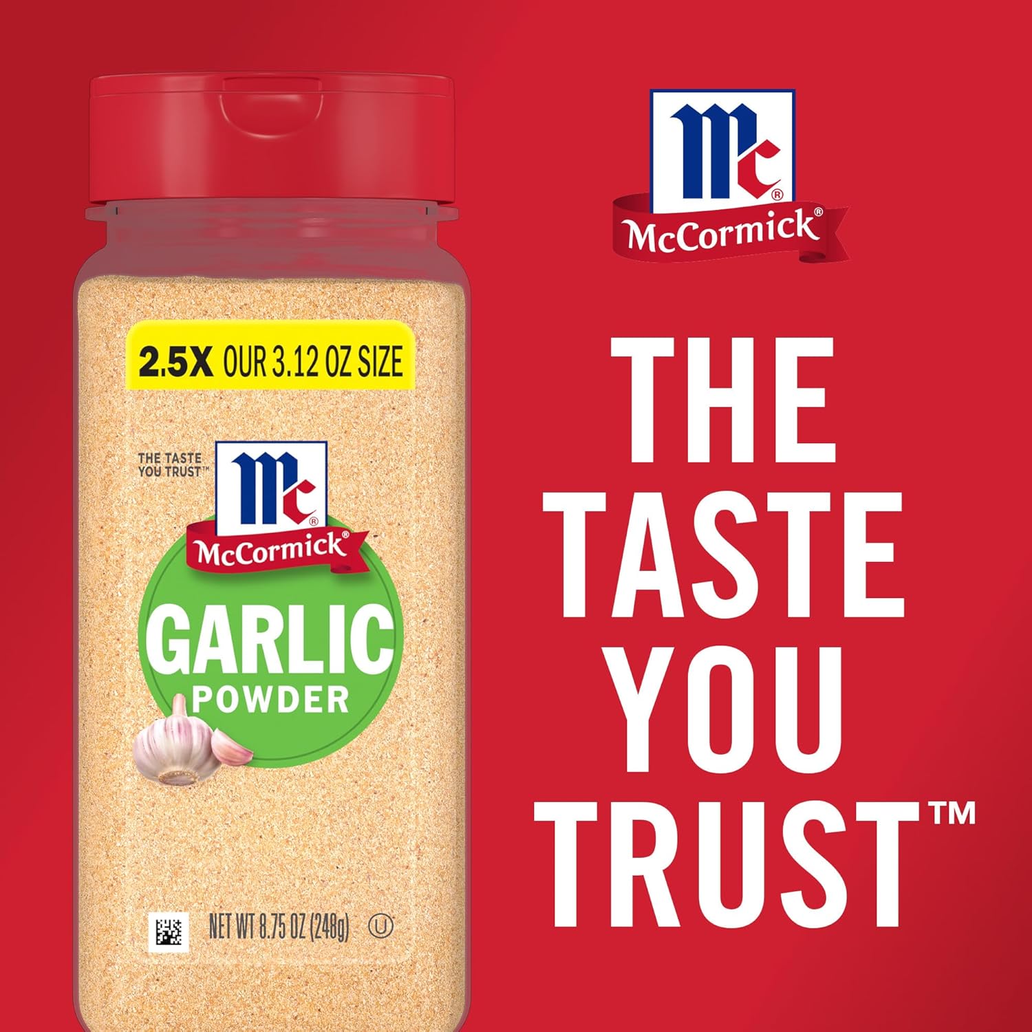 McCormick Garlic Powder – Fine-Texture Seasoning for Speedy Recipe Execution, 8.75 oz