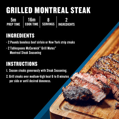 McCormick Grill Mates Montreal Steak Seasoning – Ready-to-Give Grill Master Gift for Men Who Cook Outdoors