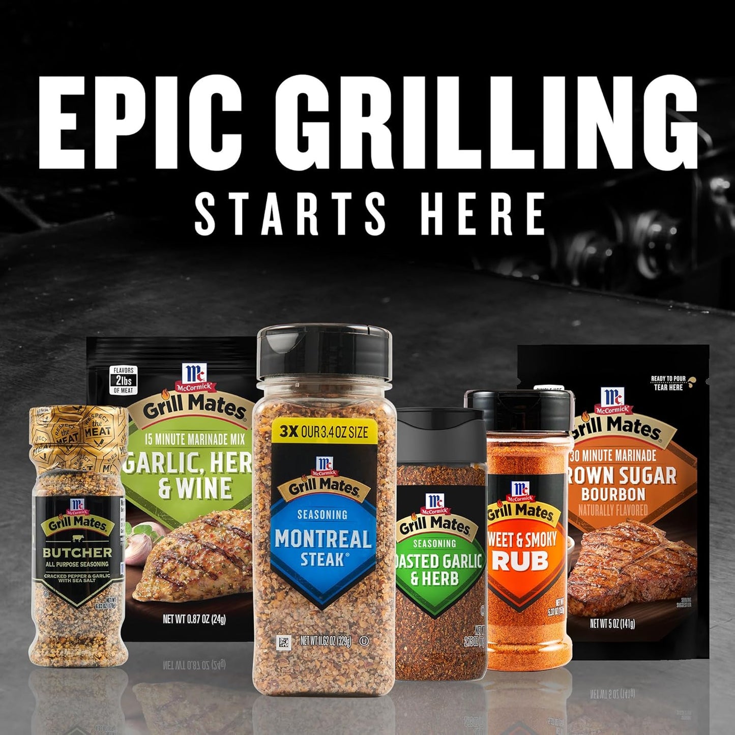 McCormick Grill Mates Montreal Steak Seasoning – Ready-to-Give Grill Master Gift for Men Who Cook Outdoors