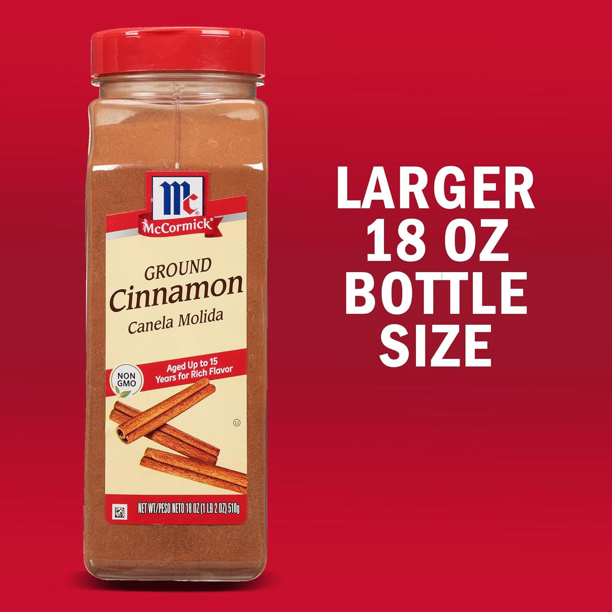 McCormick Ground Cinnamon, 18 oz – Non-GMO Pantry Essential for Healthy Morning Rituals