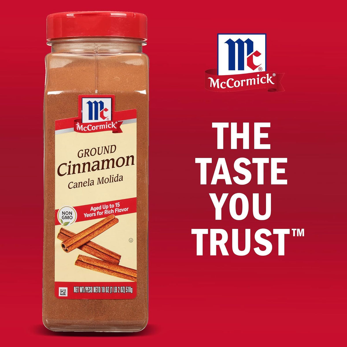 McCormick Ground Cinnamon, 18 oz – Non-GMO Pantry Essential for Healthy Morning Rituals