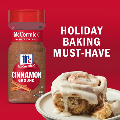 McCormick Ground Cinnamon, 18 oz – Non-GMO Pantry Essential for Healthy Morning Rituals