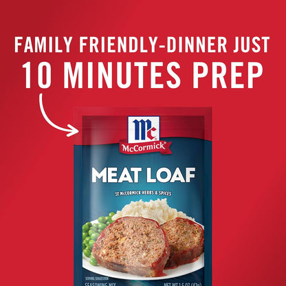 McCormick Meat Loaf Seasoning Mix – Simple Ingredient Pantry Staple for Clean Eating Households