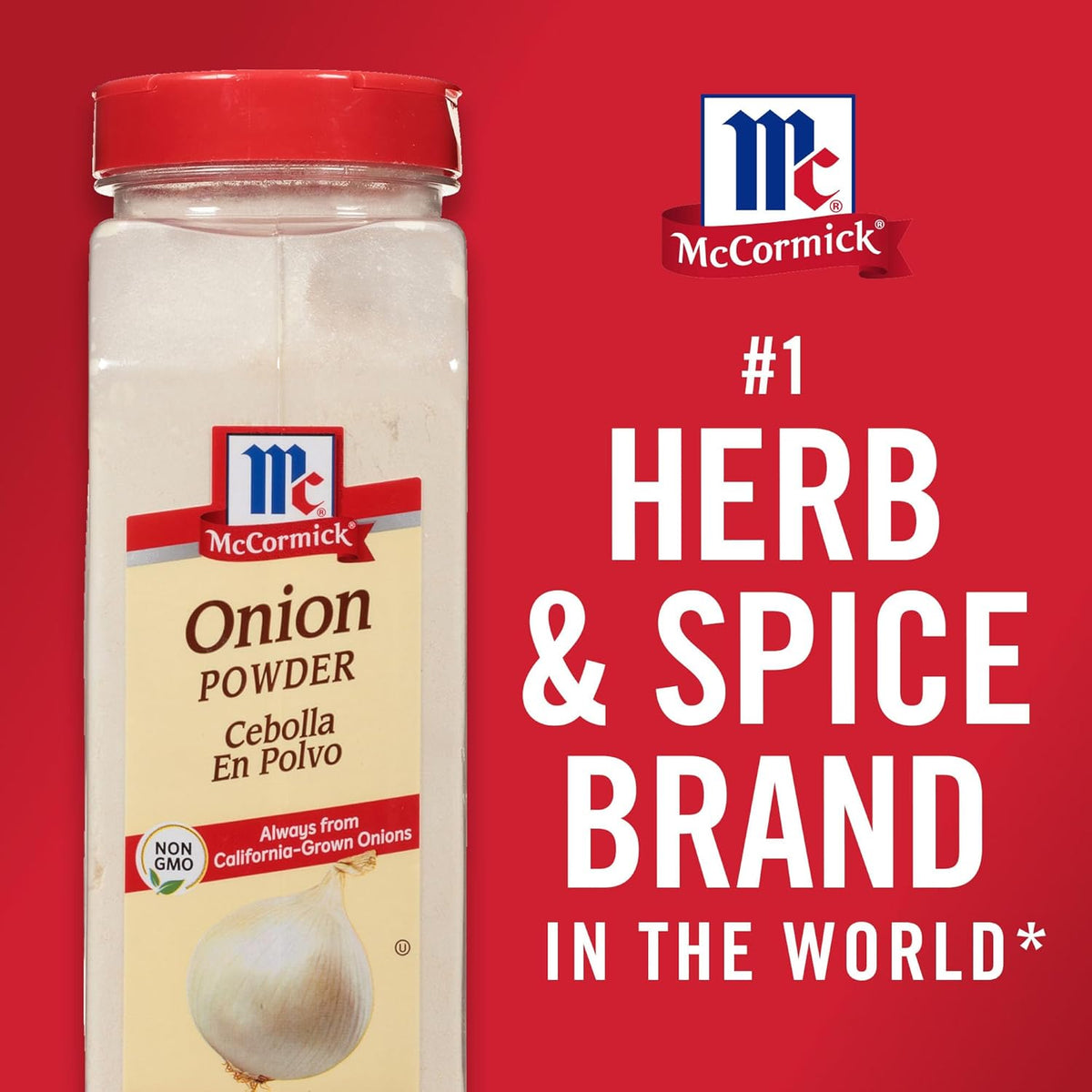 McCormick Onion Powder 7.62 oz – Low-Sodium Flavor Boost for Heart-Healthy Cooking