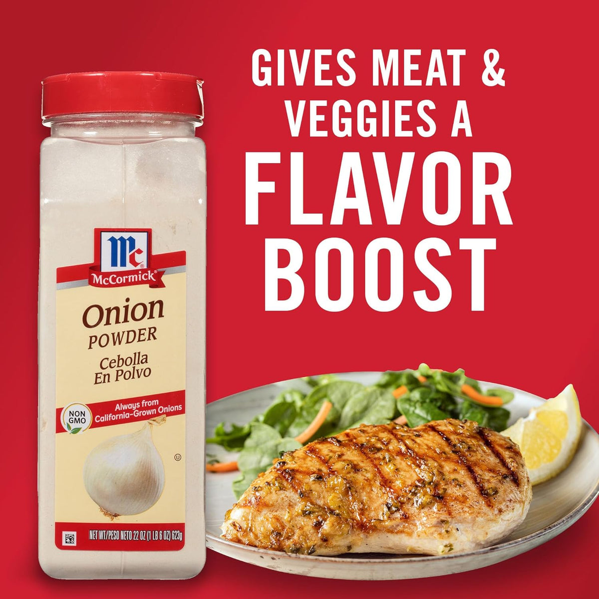 McCormick Onion Powder 7.62 oz – Low-Sodium Flavor Boost for Heart-Healthy Cooking