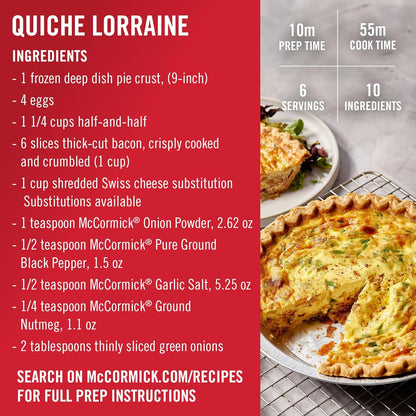 McCormick Onion Powder 7.62 oz – Low-Sodium Flavor Boost for Heart-Healthy Cooking