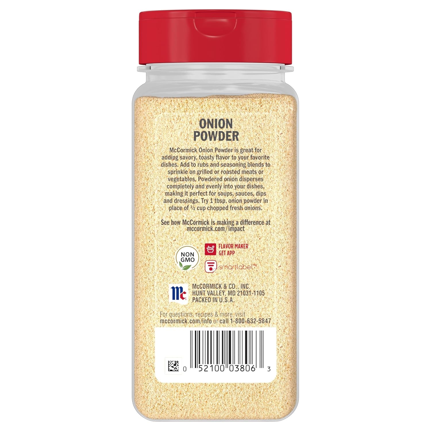 McCormick Onion Powder 7.62 oz – Pure Dehydrated Onion for Clean Eating Routines