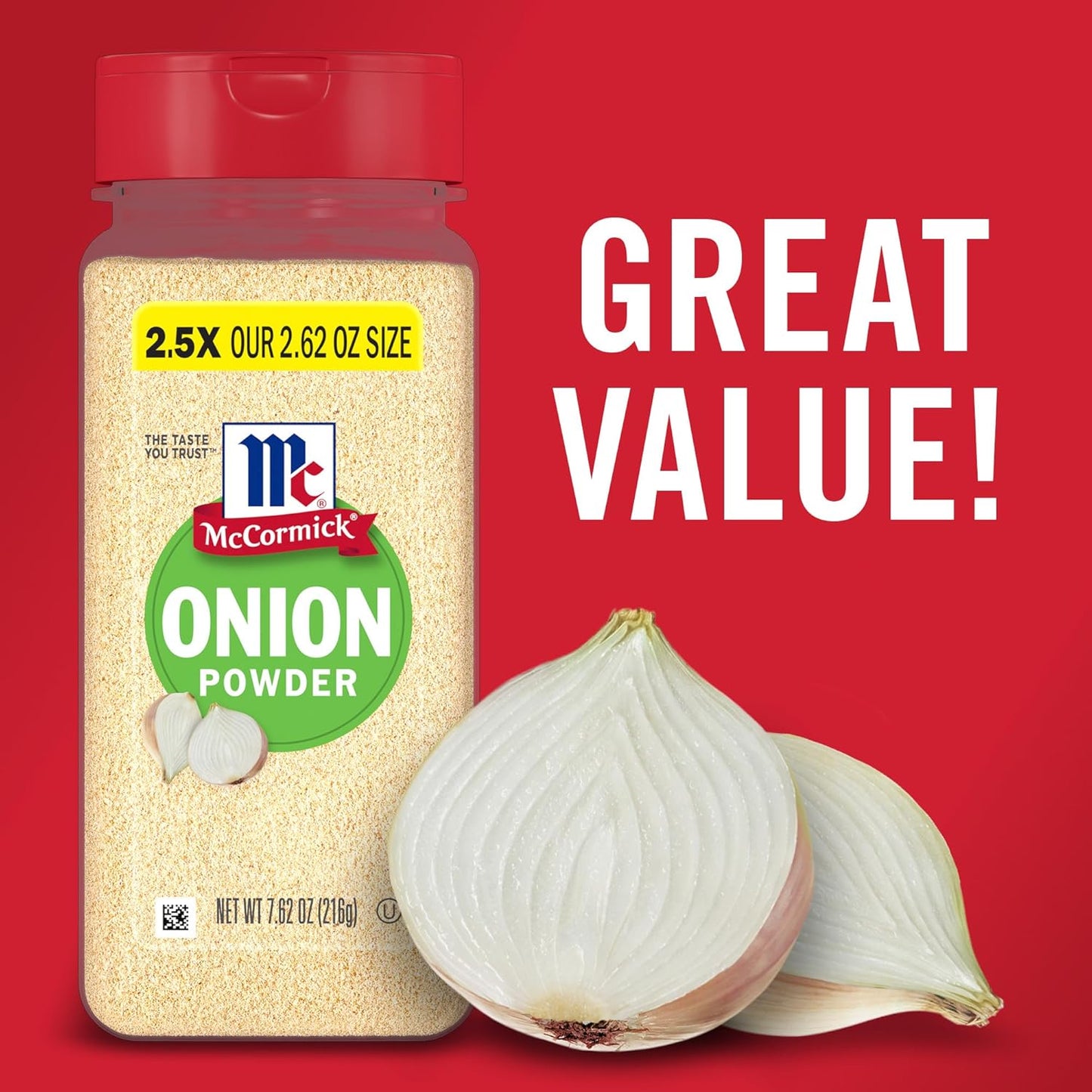 McCormick Onion Powder 7.62 oz – Pure Dehydrated Onion for Clean Eating Routines