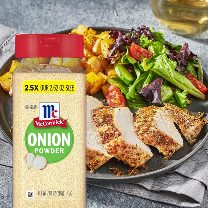 McCormick Onion Powder 7.62 oz – Pure Dehydrated Onion for Clean Eating Routines